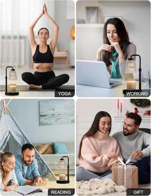 Dimmable, 2 Bulbs GODONLIF Candle Warmer Lamp with Timer Birthday Gifts for Women Mom, House Warming Gifts New Home