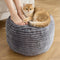 Round Pouf Ottoman,Corduroy Poufs with Memory Foam Filling for Foot Rest,Soft Footstool
