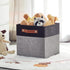 HNZIGE Fabric 11x11 Cube Storage Bins, Set of 4, Foldable Baskets for Shelves with Handles for Home Toy Organizer