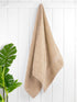 4 Set, Cotton Paradise Piece Turkish Bath Towels for Bathroom, Extra Large Soft Plush Towels Bathroom Beige