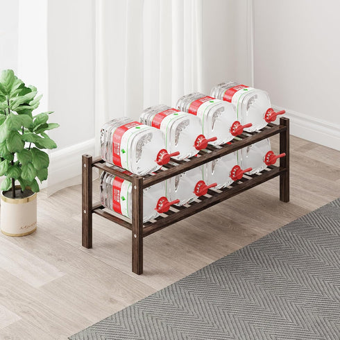 ZHUTIANXIA Closet Closet 3 Bamboo Shoe Rack Organizer for and Entryway - Space-Saving Narrow Shoe Stand - Versatile