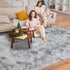 6x9 Dssimo Super Fluffy Area Rugs for Living Room, Modern Large Tie-dye Shag Grey Rug for Bedroom, Non-Slip Plush