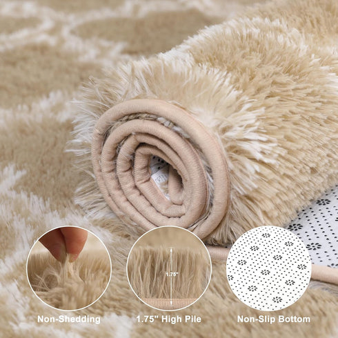 5x7 Puremy Shag Area Rug Feet Extra Soft Rugs for Living Room, High Pile Indoor Carpet for Bedroom, Kids Room, Nursery