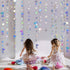 40 Ft Iridescent Mermaid Garland with Jellyfish, Seashell, Starfish, Pearl Holographic Paper Streamer for Under The Sea