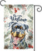 Welcome Rottweiler and Winter Flower Home Flag, 12 x 18 Inch Double-Sided Outdoor Yard Decorative Garden Flag