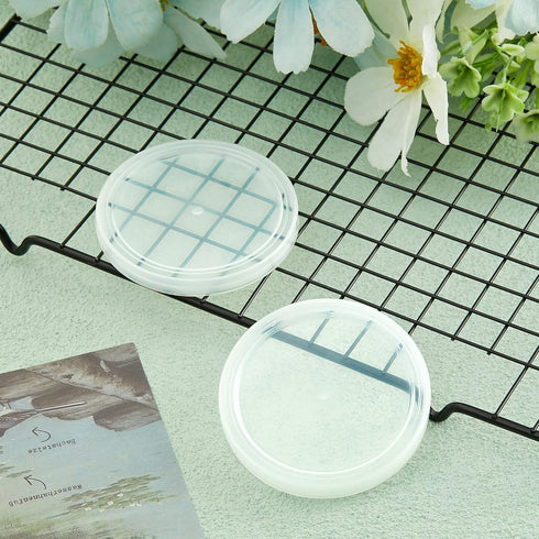 24 Tessco for you Pieces Yogurt Container Lids Clear Plastic Jar Lids Not Included Jar Replacement Compatible with Oui