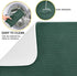 Qilmy Countertop, 16 18 Inch Hunter Green Dish Drying Mats Tableware Absorption Water Mat Home Decor Drying Pad