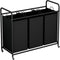 LINZINAR 3-Bag Laundry Basket, Black Laundry Hamper, 35.6 Gal(135 L) Laundry Sorter