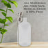 Cornucopia Brands 16-Ounce Clear Glass Bottles with Stainless Steel Pumps (2 Pack) - Great for Liquid Soaps & Essential