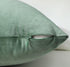 mixeoo Decorative Square Throw Pillow Covers, Set of 2, 18 x 18 Inch, Comfy Thick Velvet Couch Cushion Cases, Sage Green