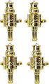 Fennco Styles Nutcracker Metal Napkin Rings - Set of 4 Dark Gold Decorative Holders for Dining Table & Holiday Decor