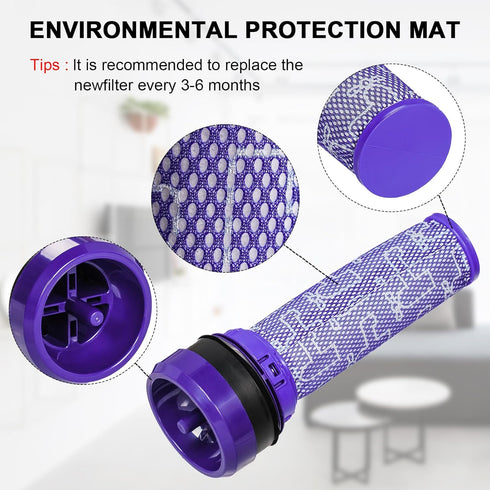HIFROM Replacement Pre Motor Stick Filter, Compatible with Dyson DC28 DC37 DC39 DC53 Vacuum Cleaner, 2pcs