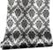 Yifely Retro Black Damask Furniture Paper Self-Adhesive Shelf Liner, Light Grey Table Decor Sticker
