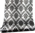 Yifely Retro Black Damask Furniture Paper Self-Adhesive Shelf Liner, Light Grey Table Decor Sticker