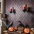 Set 2 Aimto Wall Sconce Candle Holder Black Wall-Mount Metal Candle Holders Hanging Iron Wall Candle Sconce