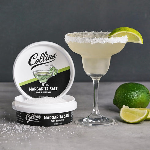 White Margarita Salt Rimmer for Cocktails, Glass Rimming Salt for Margarita, Bloody Mary, Manhattan Drinks, 6oz