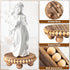 HouseJoy 2Pcs Wood Risers for Display Decorative,Round Beaded Riser Distressed for Decor ,Wooden Farmhouse Coasters