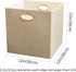 Posprica 12×12 Storage Cubes - 4pcs Fabric Drawers Organizer Bins, Beige