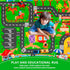 DINSUMRUG 59"39.4" Tummy Kids Rugs for Toy Cars Playroom ABC Farm Life Road Traffic Kids Car Road Rugs Village Map Play