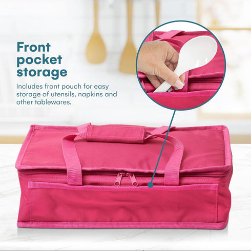 Dawhud Direct Insulated Casserole Carrier Bag - Food Transport Carrier for Hot or Cold Dishes - Thermal Travel Bags