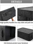 Short Storage Baskets - Small Rectangle Organizer Bins for Candles, Remotes, DVDs, Board Games, Keepsakes