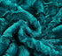 63" 90" DaDa Bedding Lavish Emerald Green Blue Faux Fur Fuzzy Throw Blanket - Mermaid Scales Design White Sherpa