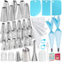 Piping Bags and Tips Set: 50Pcs Cake Decorating Supplies Kit with Icing Frosting Nozzles and Reusable Pastry Bags