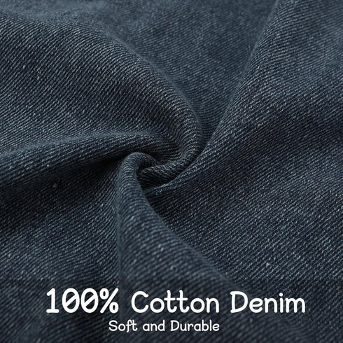 2 Surblue Cotton Denim Apron With Pockets, Cross Back Aprons for Women Men, Bib Jean Kitchen Apron for Arts Cafe Work