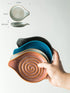 Large Ceramic Spoon Rest for Stove Top - Heat-Resistant Cooking Spoon Holder for Kitchen Counter Decor, 5 Inches (Gray)