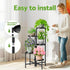 NQW 5 Tall Plant Stand Indoor Outdoor, Corner Metal Flower Pot Stands for Multiple Plants, Tier Heavy Duty Plant Shelf