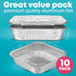 10 Pack 8x8 Disposable Aluminum Pans With Lids - Foil Pans for Cooking, Baking Cakes, Roasting & Homemade Breads