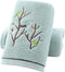 Pidada Set of 2 Hand Towels with Embroidered Bird Tree Pattern 100% Cotton for Bathroom