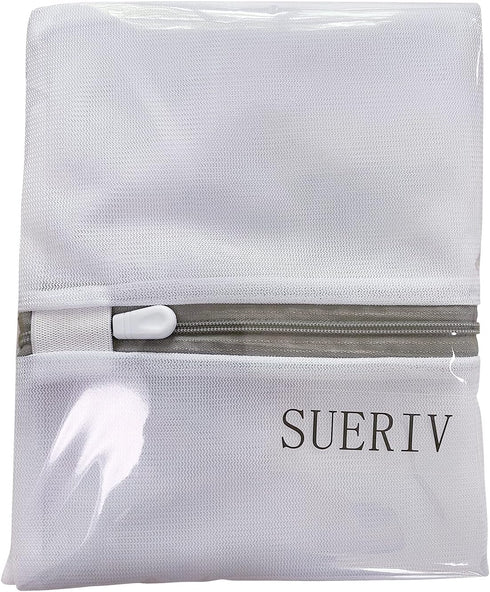 Heavy Duty Laundry Mesh Bag - 4 Pack, 24Inch×24Inch, Zipper Net Wash Bag for Travel, Lingerie, Sweater