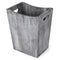 BTY Farmhouse Wooden Trash Can, Small Square Wastebasket, Rustic Torched Container Bin Holder for Kitchen, Office -