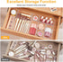 SMARTAKE 28 Piece Drawer Organizers with Non-Slip Silicone Pads, Clear Storage Tray for Makeup, Jewelry, Utensils