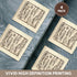 3dRose Antique Chart of Fish Fresh N Saltwater Ceramic Tile Coasters - Set of 4