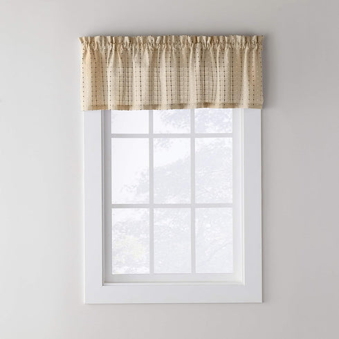 SKL Home Hopscotch Valance, 58 in x 13 in, Neutral Color