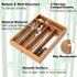 Silverware Organizer Acacia, Kitchen Drawer Organizer, Cutlery Holder with 5 Slots for Flatware Storage in Drawer