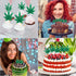 Lothee 5 Pieces Leaf Shape Candles, Weed Leaf Cupcake Candles, Pot Leaf Tealight Candles for Birthday Celebrations