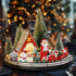 Oroyutor 12 Pcs Christmas Village Set - 13" Oak Wooden Lazy Susan