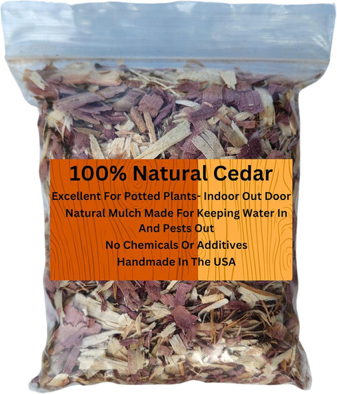 100% Natural Cedar Shavings | Mulch | Great for Outdoors or Indoor