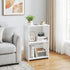 3-Tier HAYOFAMY End Table Nightstand White, Narrow Side Table with Storage Shelf, Small Bookshelf Bedside Table