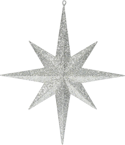 Vickerman 15.75" Champagne Iridescent Glitter Bethlehem Star Christmas Ornament