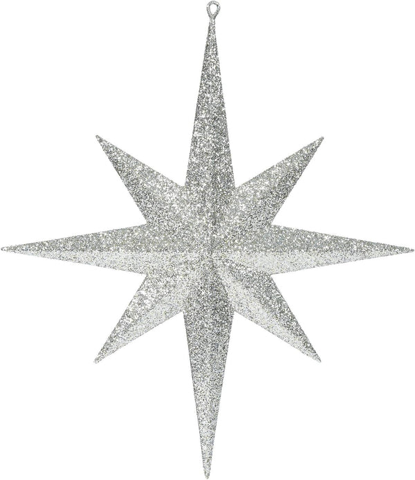 Vickerman 15.75" Champagne Iridescent Glitter Bethlehem Star Christmas Ornament