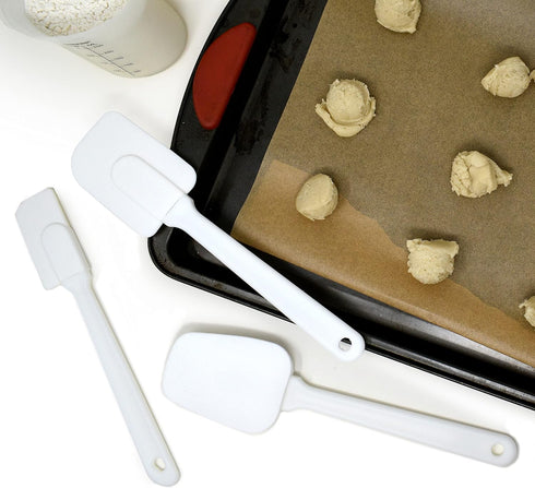 Norpro 3 Piece Plastic Spatula Set, One Size, White