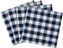 Achim Home Decor Buffalo Check Dinner Table Napkins, 4 Pack, Navy - 17" x 17" - Premium Quality Plaid, Durable &