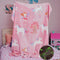 Glow in The Dark Unicorn Blanket for Girls Soft Pink Fleece Throw.