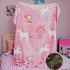 Glow in The Dark Unicorn Blanket for Girls Soft Pink Fleece Throw.