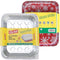 Glad Disposable Aluminum All-Purpose Pans in Red & White Snowflake Pattern, 2ct with Lids, Durable Foil Steam Pans
