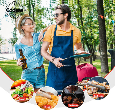 Mini 7 Inch Kitchen Tongs for Cooking - Heat Resistant 600 Degrees Stainless Steel, Non-Slip Handle